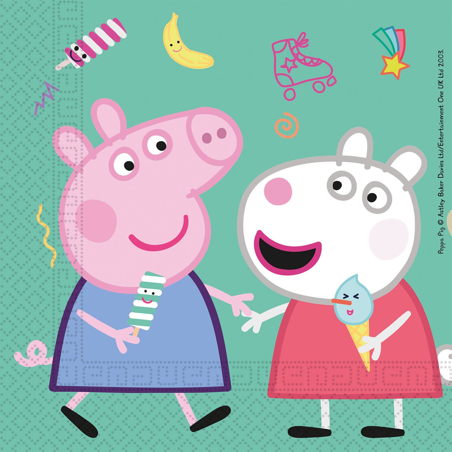 Pack of 4 Peppa Pig Napkins - Multicolour Image