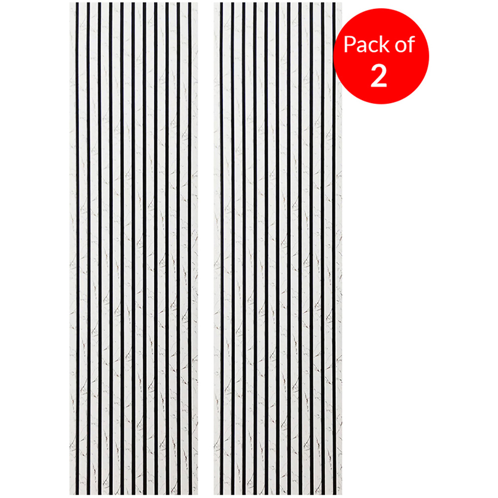 Britwall White and Gold Marble Design Linear Acoustic Wall Panel 2400 x 600 x 21mm 2 Pack Image 3