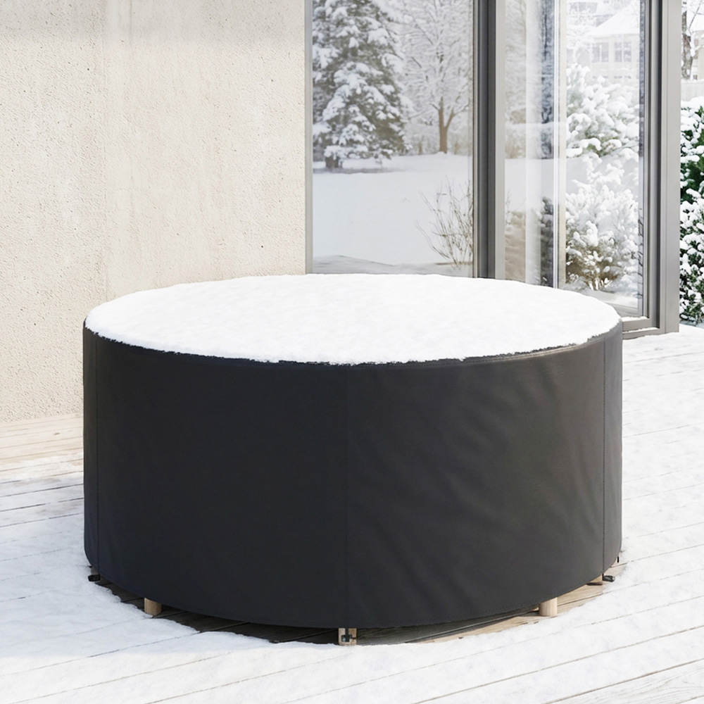 Outsunny Black Round Waterproof Garden Furniture Cover 70 x 214cm Image 3