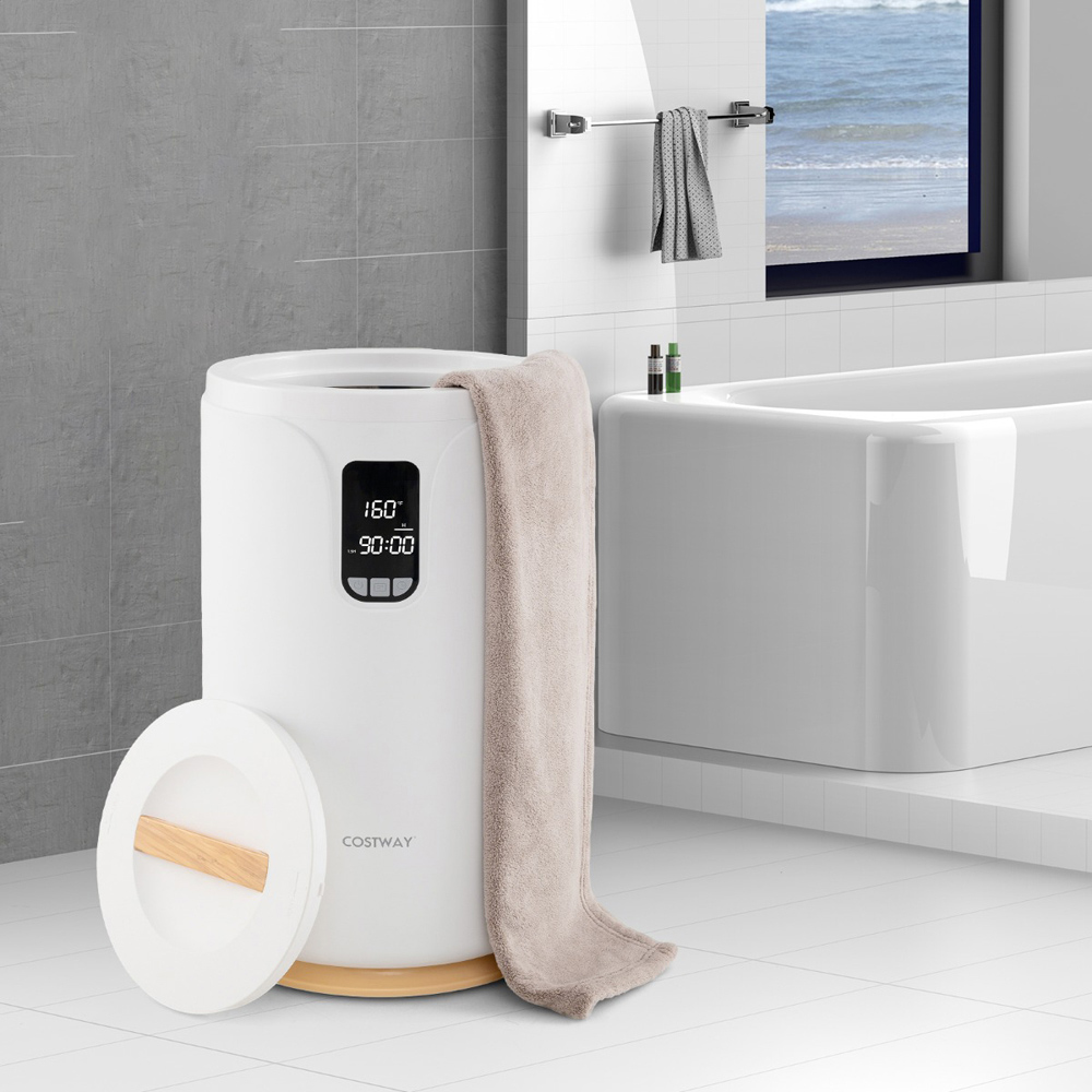 Costway White Towel Heater with Heating Time 20L Image 2
