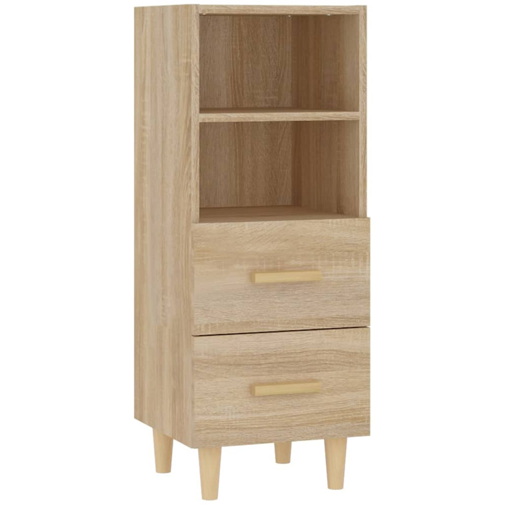 vidaXL 2 Drawer 2 Shelf Sonoma Oak Sideboard Image 2