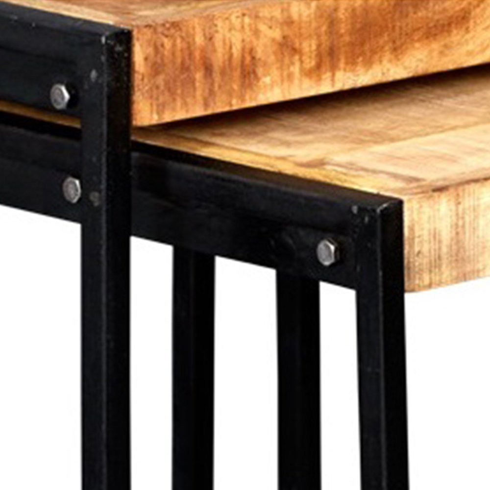 Brooklyn Carnaby Industrial Nest of Tables Set of 2 Image 4