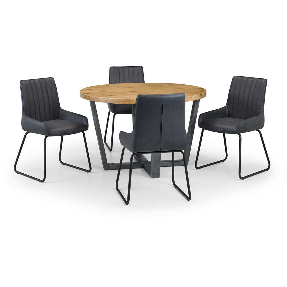Julian Bowen Soho Set of 2 Black Dining Chairs Image 7