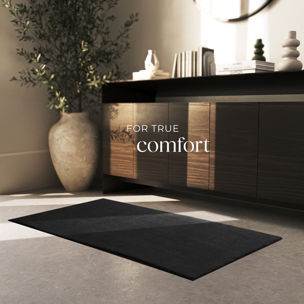 tectake Zonelle Black Short Pile Ultra Soft Rug 150 x 80cm Image 3