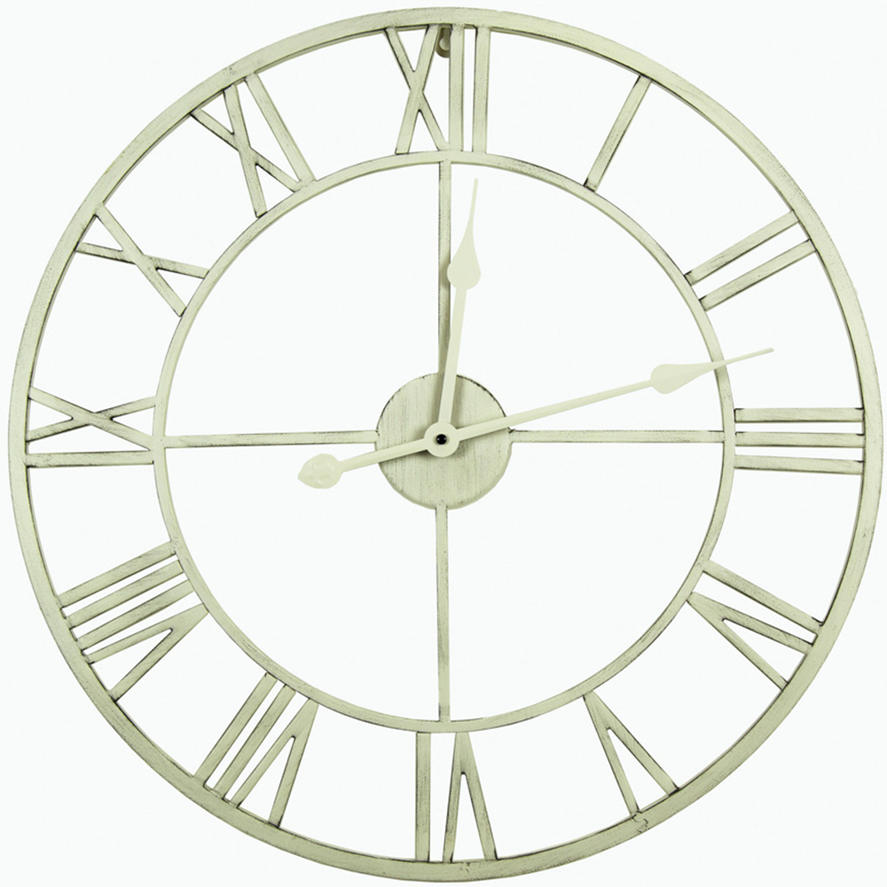 Charles Bentley Cream Indoor Wall Clock 60cm Image 1