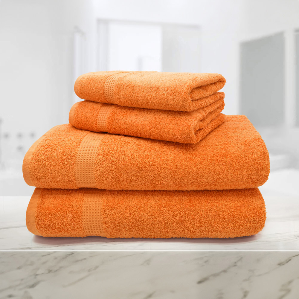 Mayfair Egyptian Cotton Orange Bath Sheet Set of 2 Image 3