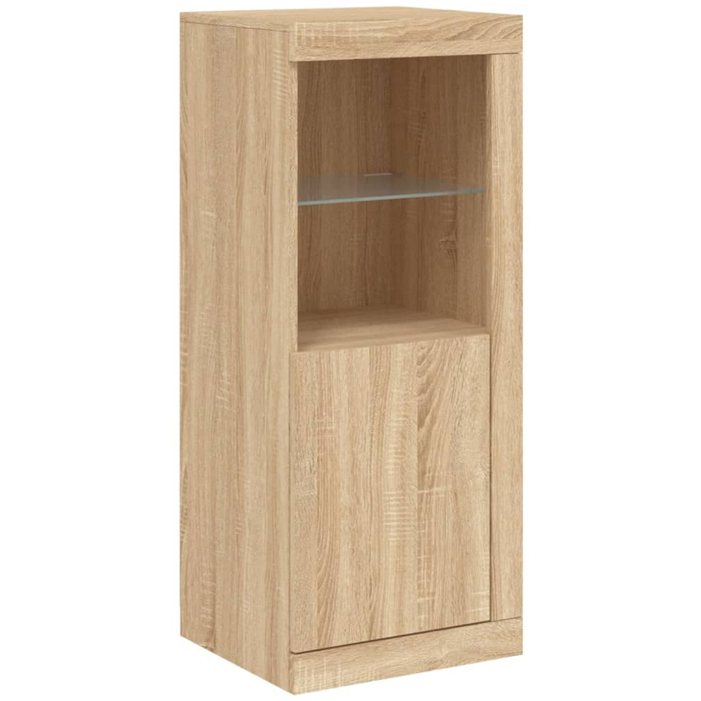 vidaXL 2 Door 8 Shelf Sonoma Oak Sideboard with LED Lights Image 8