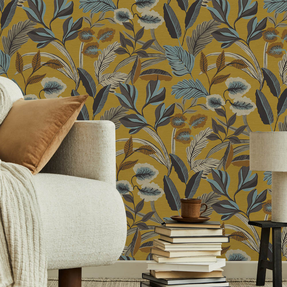 Sublime Paradise Arts Ochre Wallpaper Image 3