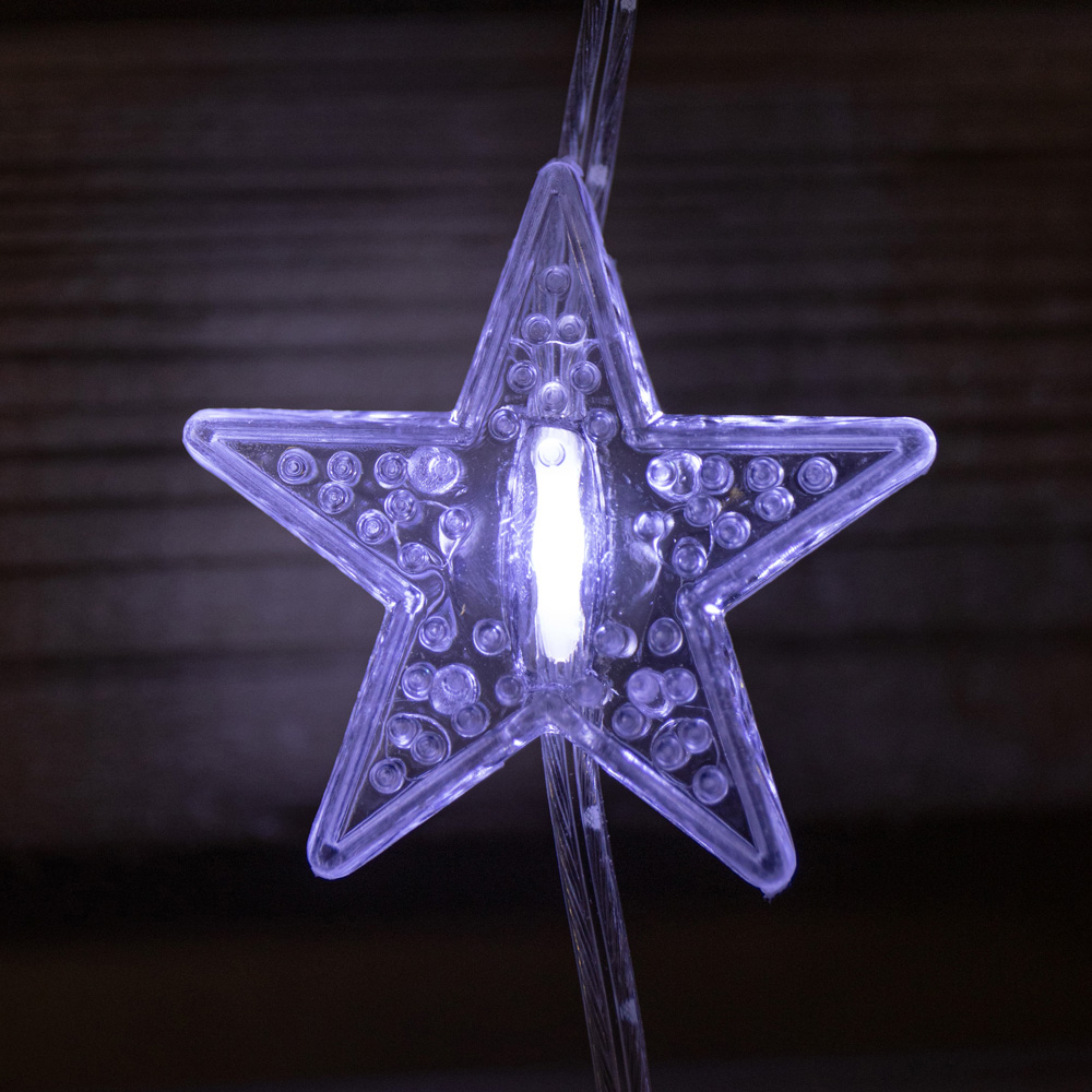 Samuel Alexander 108 White LED Christmas Star Curtain Lights 1.2 x 1.2m Image 7