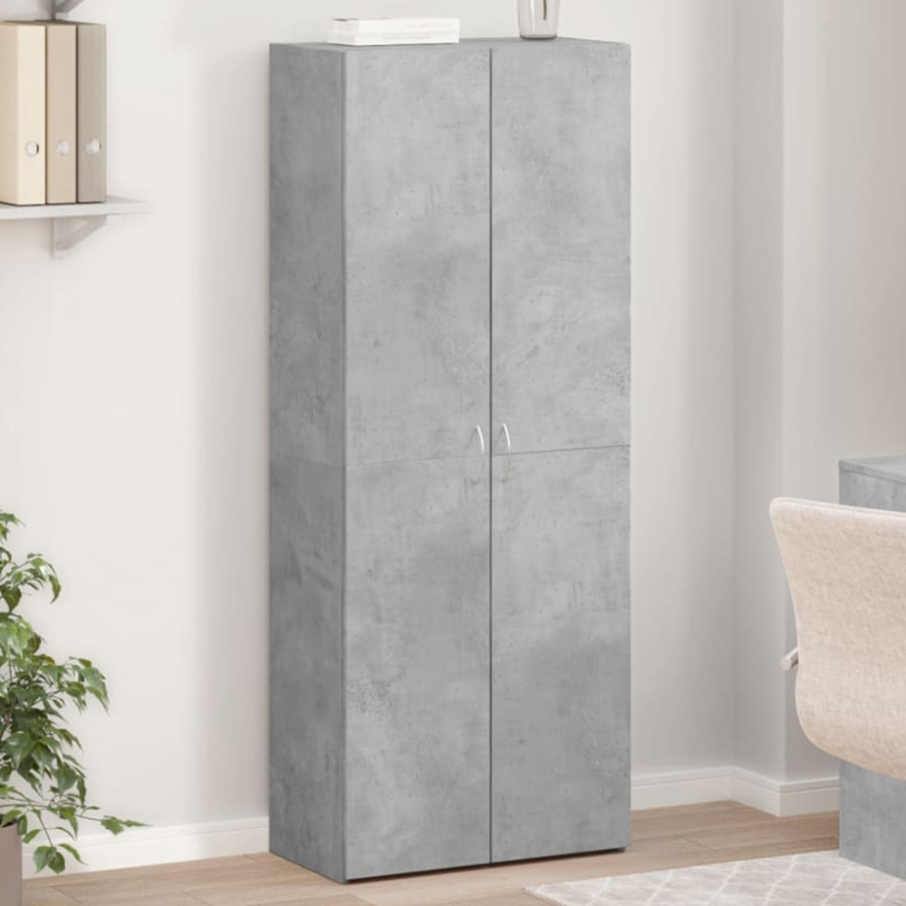 vidaXL 4 Door Concrete Grey Tall File Cabinet Image 1