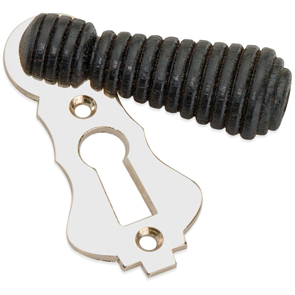 Spira Brass Ebonised Beehive Polished Nickel Escutcheon Image 1