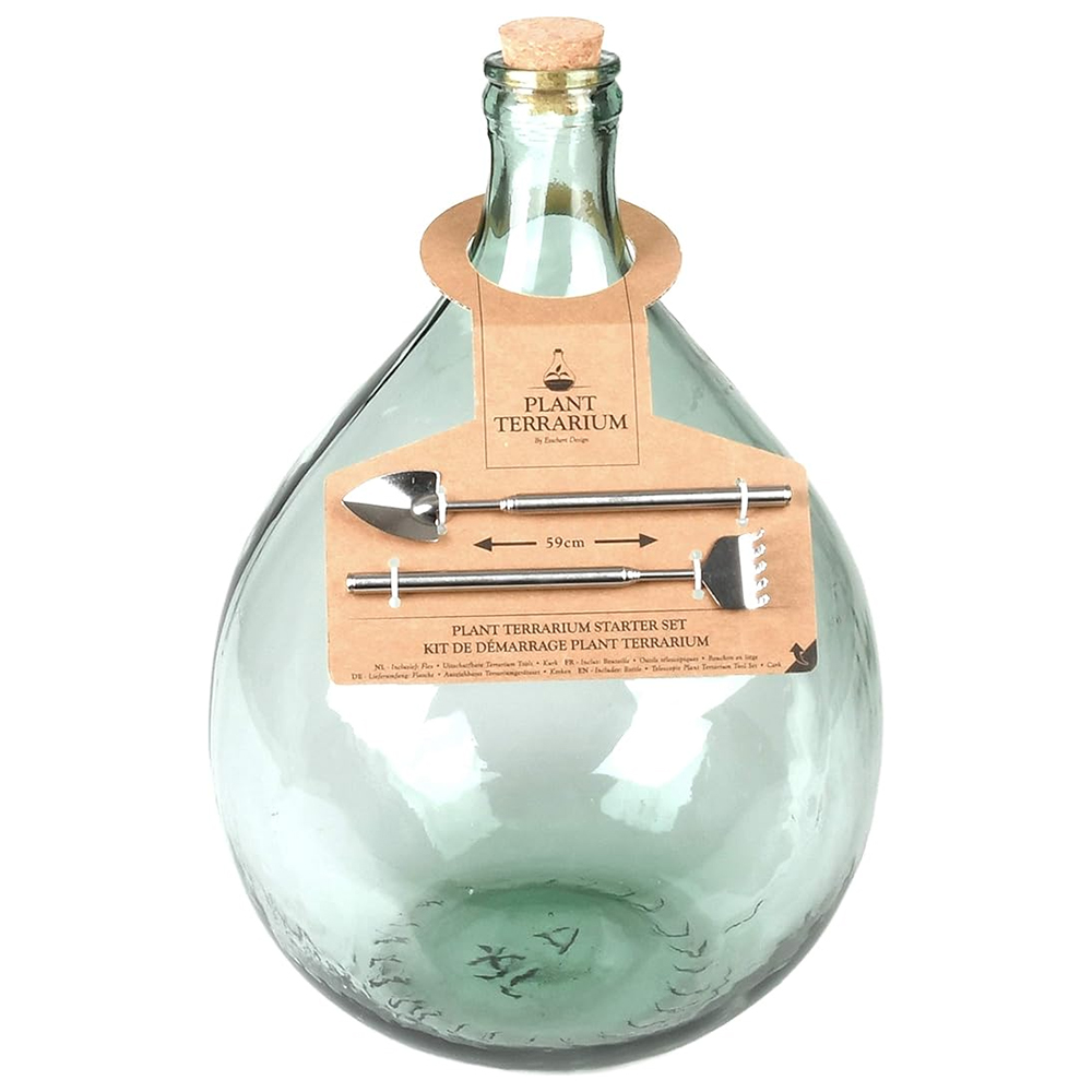 Fallen Fruits Green Glass Terrarium Bottle Set 15L Image 1