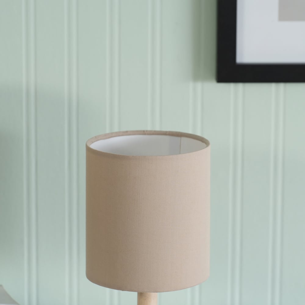 ValueLights Nelly 2 Pack Natural Shade Wooden Base LED Bedside Table Lamp Image 4