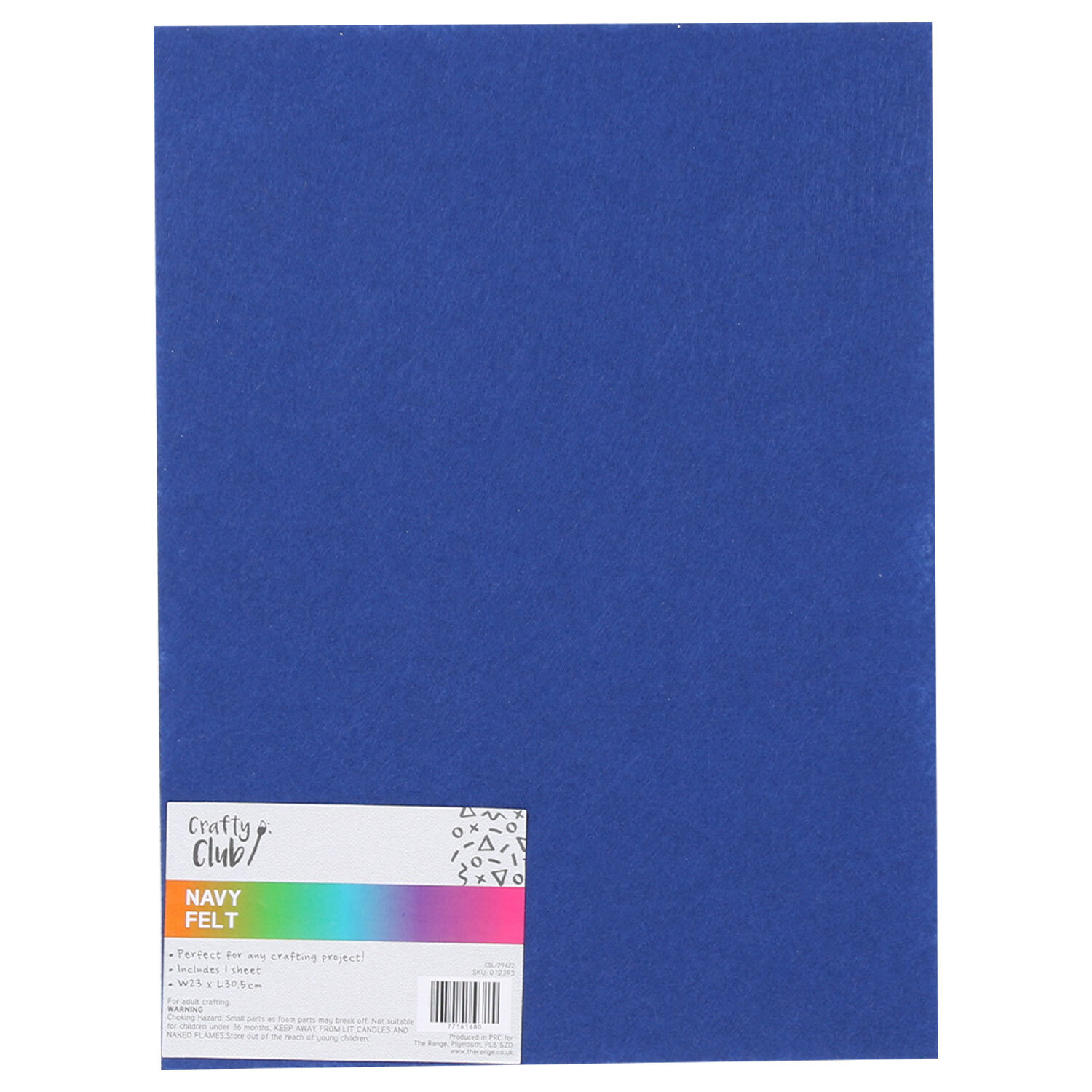 Crafty Club Felt Sheet - Navy Image
