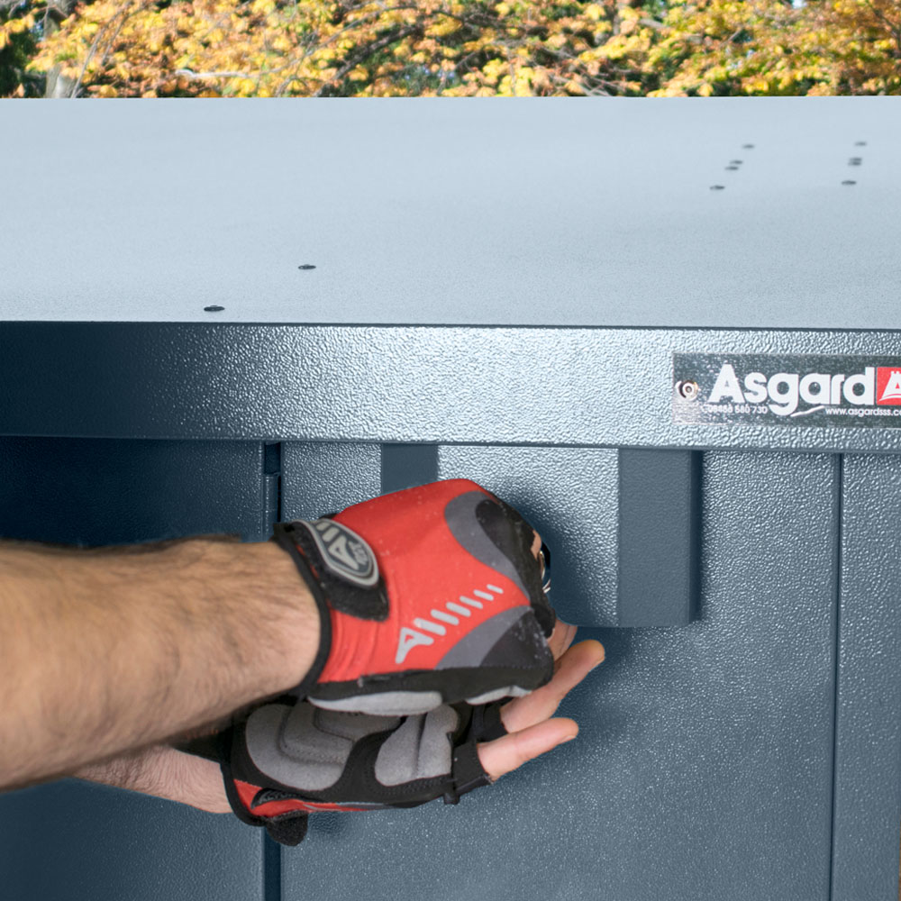 Asgard Access E Plus 8 x 4ft Double Door Grey Bike Storage Shed Image 9