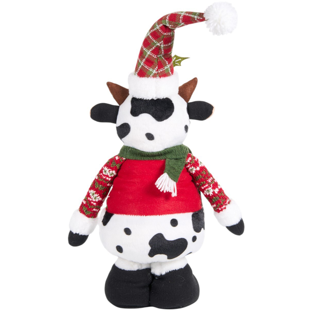 Extendable Christmas CowWhite and Black Image 3
