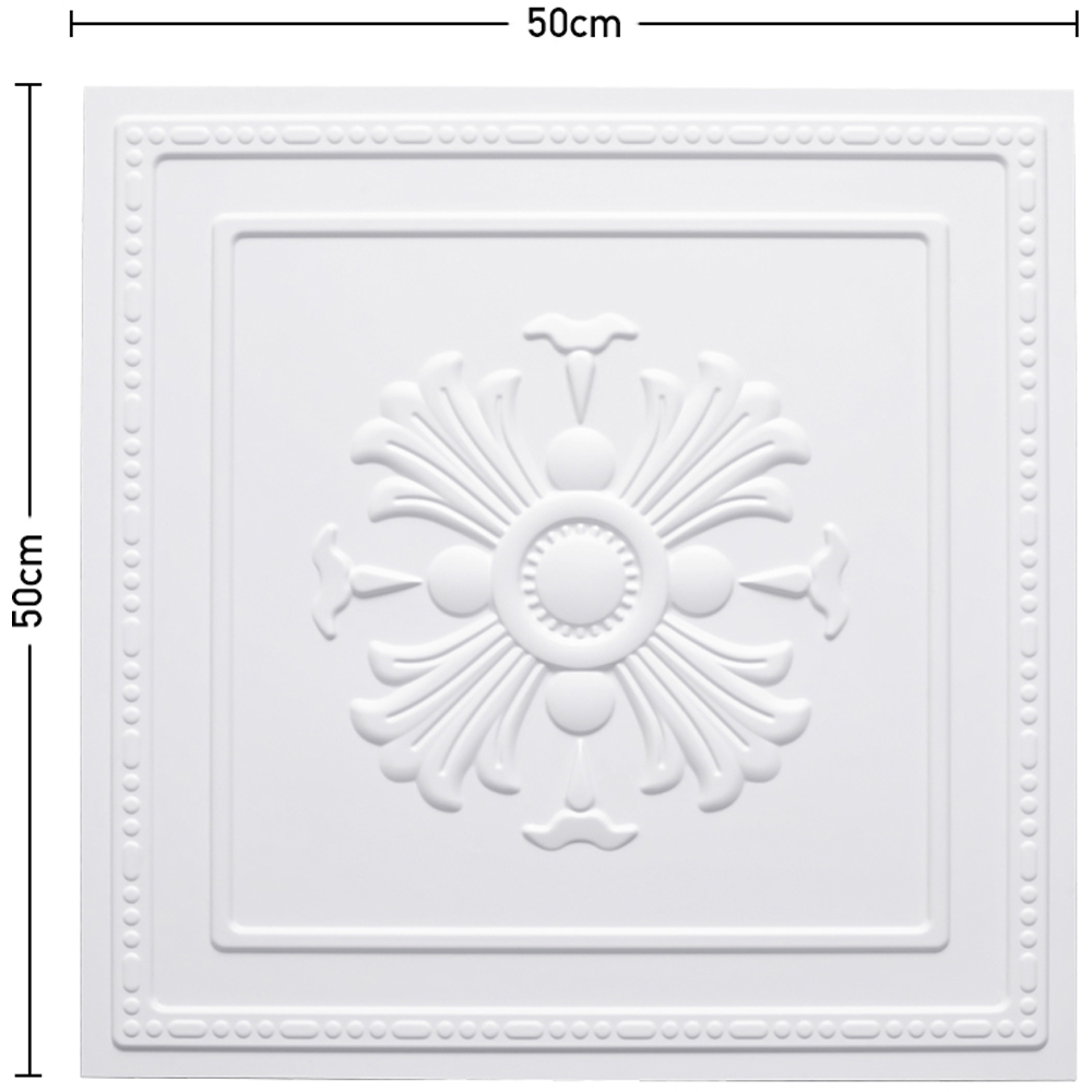 Living and Home Matt White 3D Wave Wall Panel 12 Pack Image 9