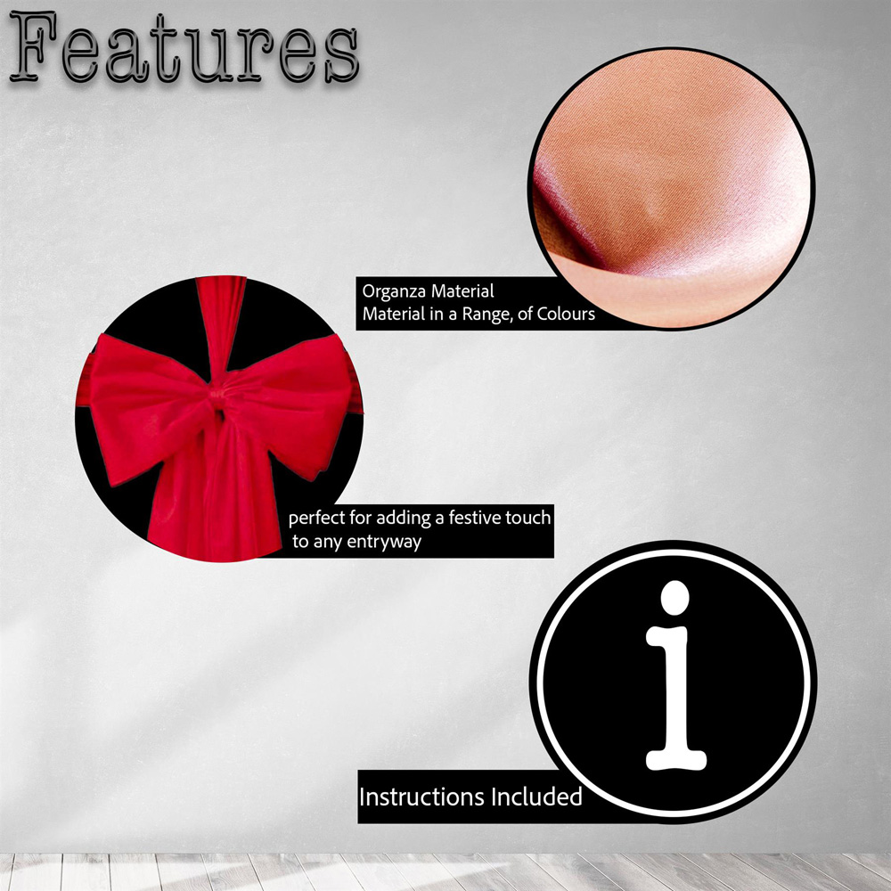 Shatchi Red Giant Bow Door Cover Image 3