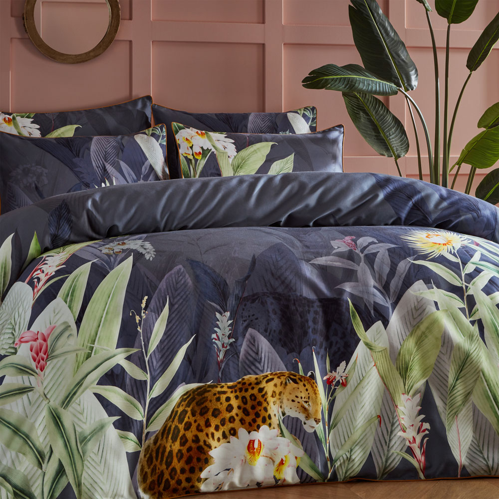 Paoletti Artemis Single Multicolour Botanical Duvet Cover Set Image 2