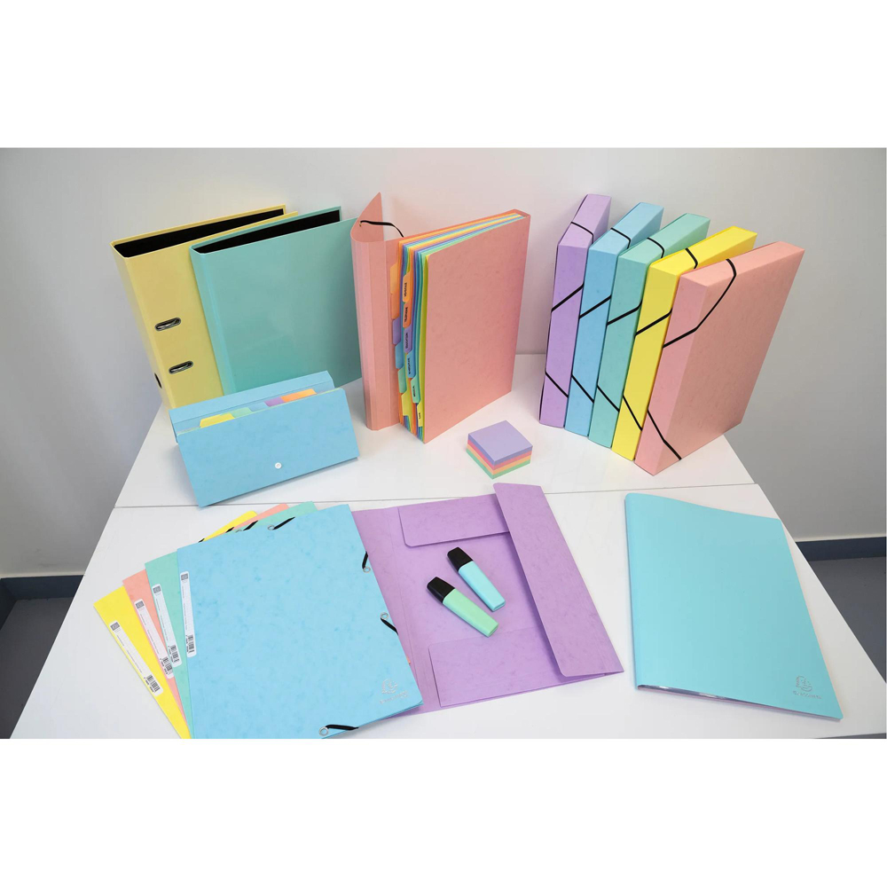 Exacompta Aquarel A4 Multicolour Box File 8 Pack Image 2