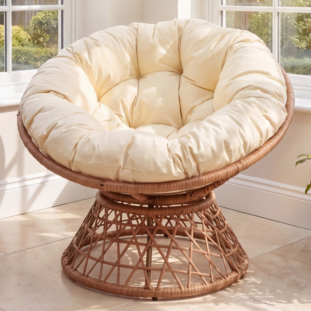 Artemis Home Liora Natural Swivel Papasan Chair Image 1