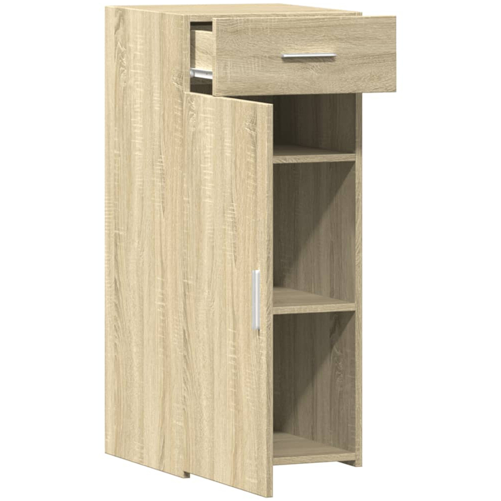 vidaXL Single Door Single Drawer Sonoma Oak Sideboard Image 8