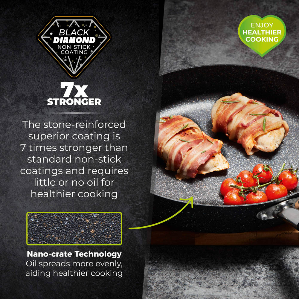 Tower Precision 32cm Black Forged Aluminium Non-Stick Frying Pan Image 4