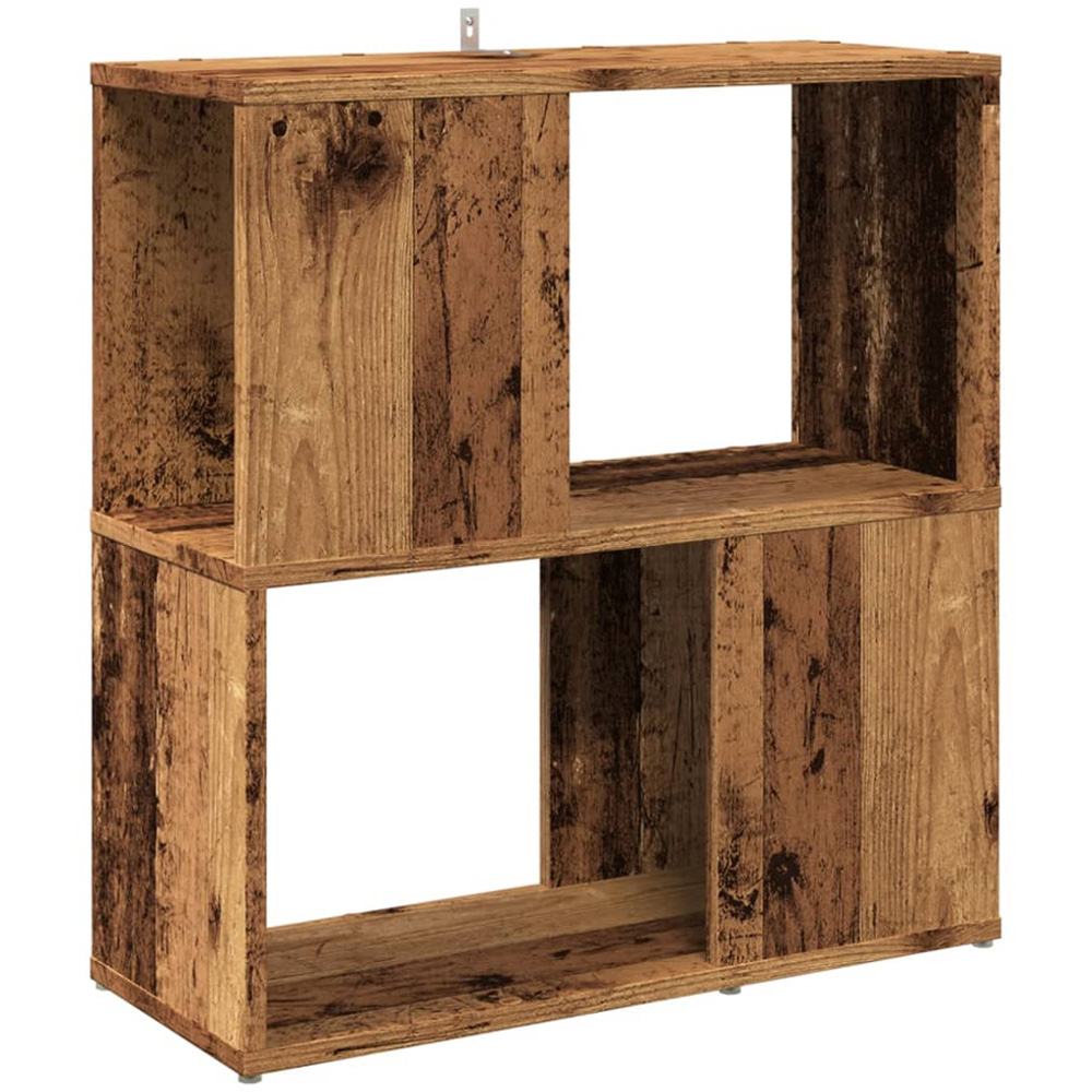 vidaXL 2 Shelf Old Wood Bookcase Image 2