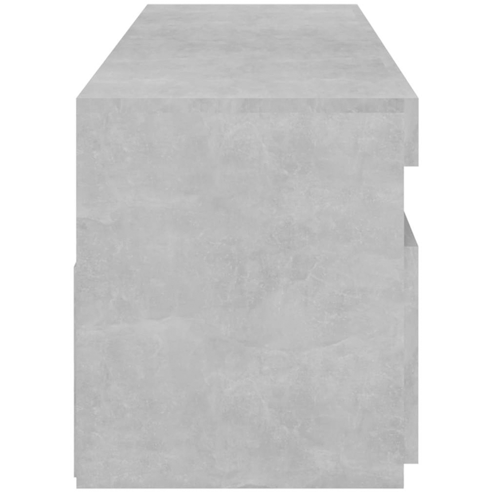 vidaXL Single Door Single Shelf Concrete Grey TV Cabinet with LED Lights Set of 2 Image 7