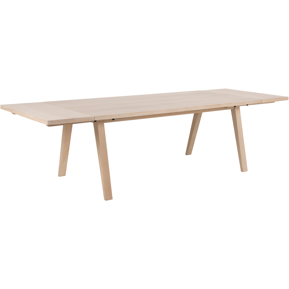 Florence A Line White Oak Rectangular Dining Table Extension Leaf Image 3