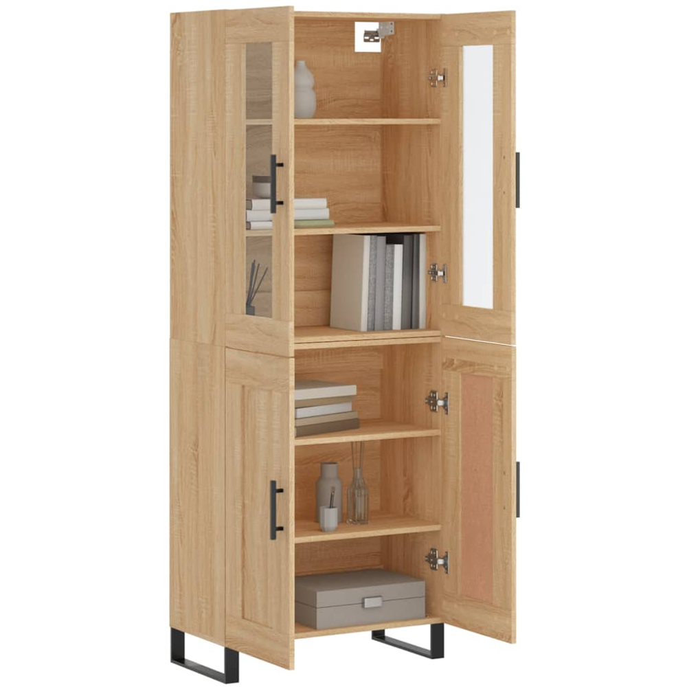 vidaXL 4 Door Sonoma Oak Highboard Image 3