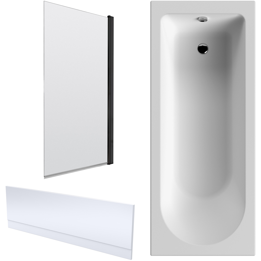 nuie 1700 x 700mm Standard Bath with Panel and Screen Image 1