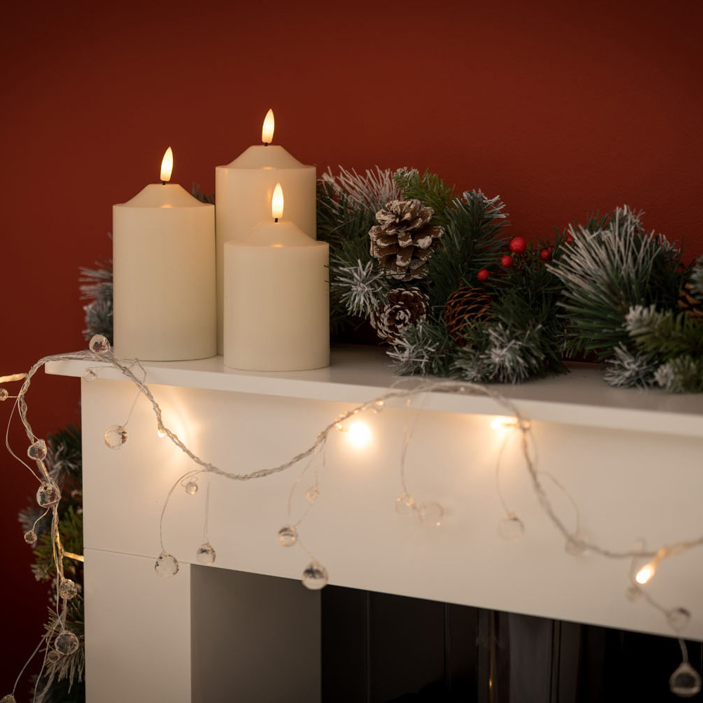 ValueLights 10 LED White Plastic Diamond String Lights Image 7