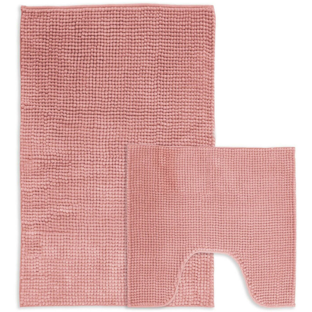 Mayfair Blush Shaggy Noodle Bath Mat 50 x 80cm Image 4