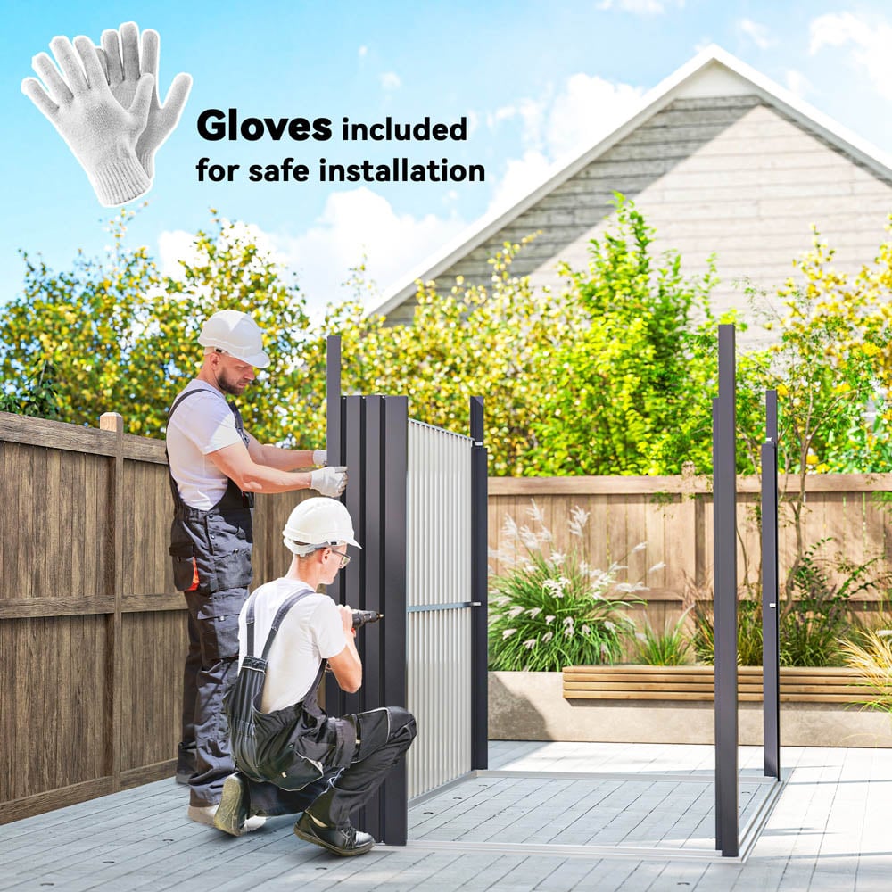 Outsunny 5.2 x 8.3ft Galvanised Steel Garden Shed Image 6