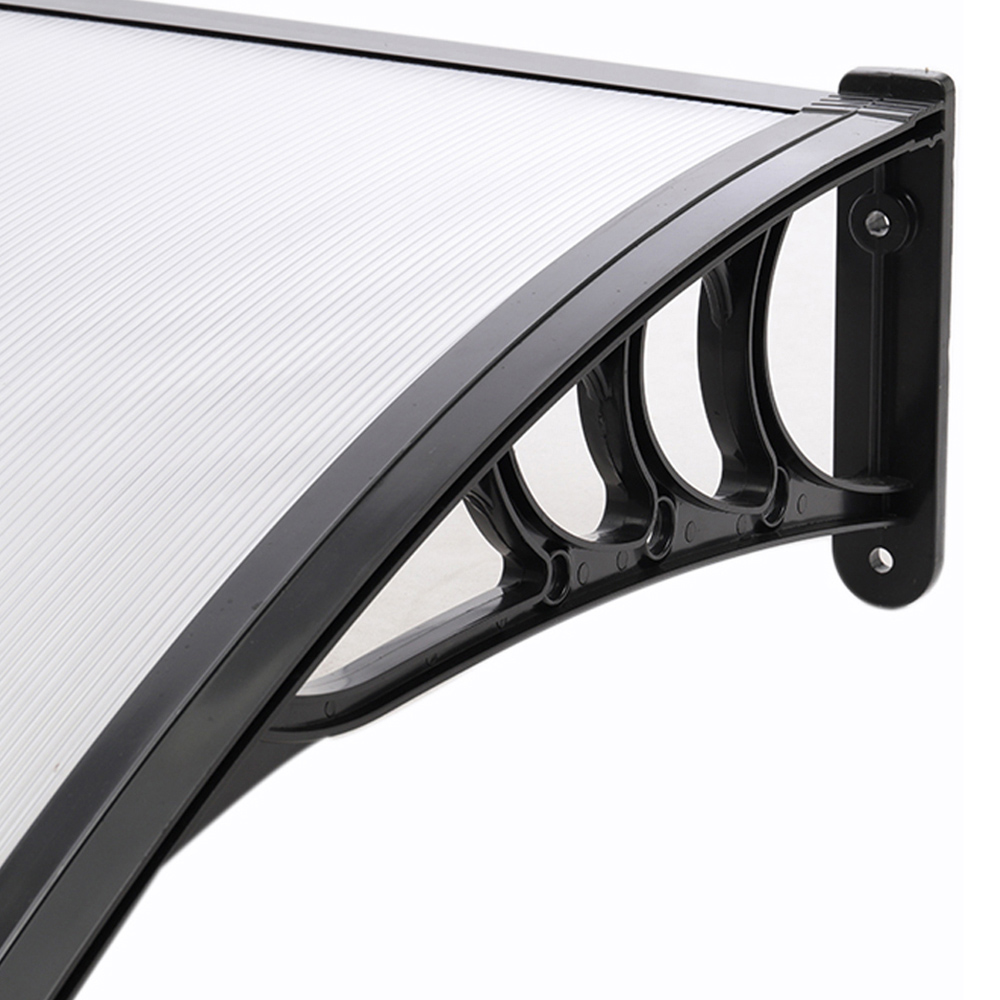 Living and Home Black Awning Canopy with Brackets 1.2m Image 5