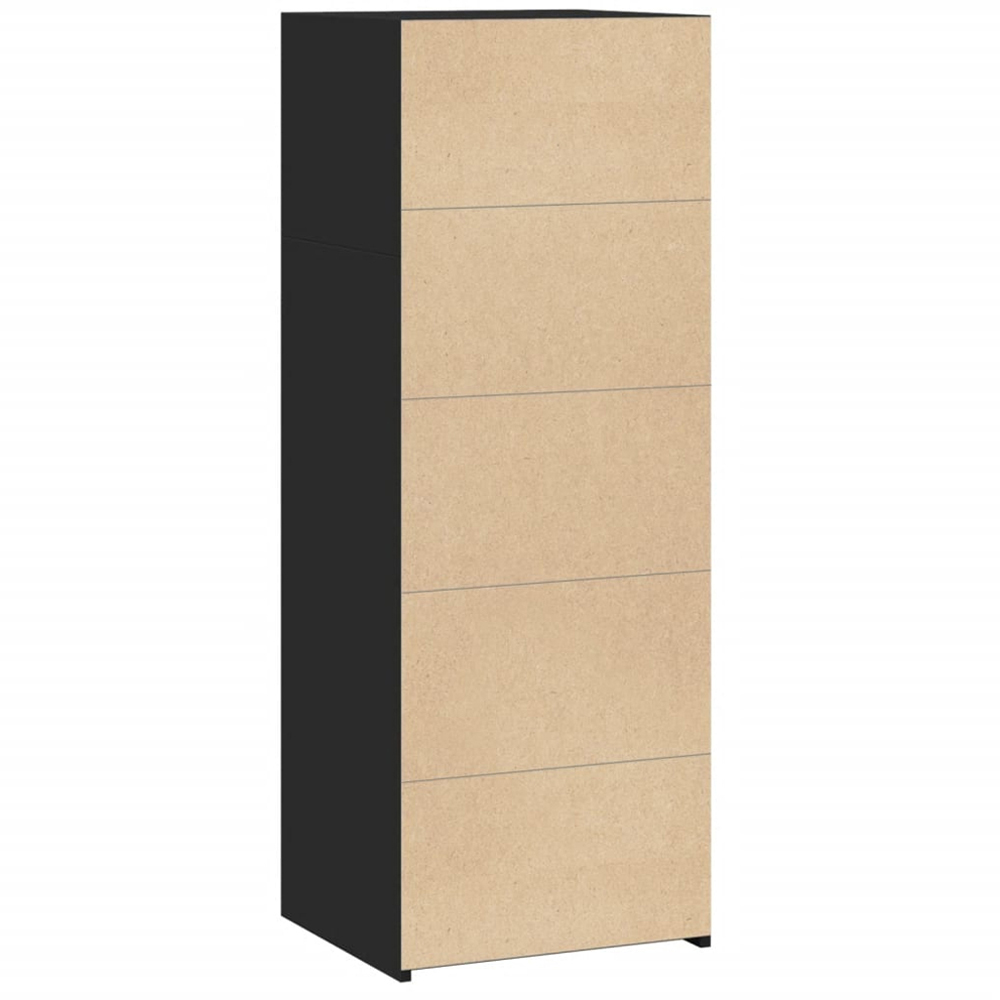 vidaXL 4 Shelf Black Highboard Image 6