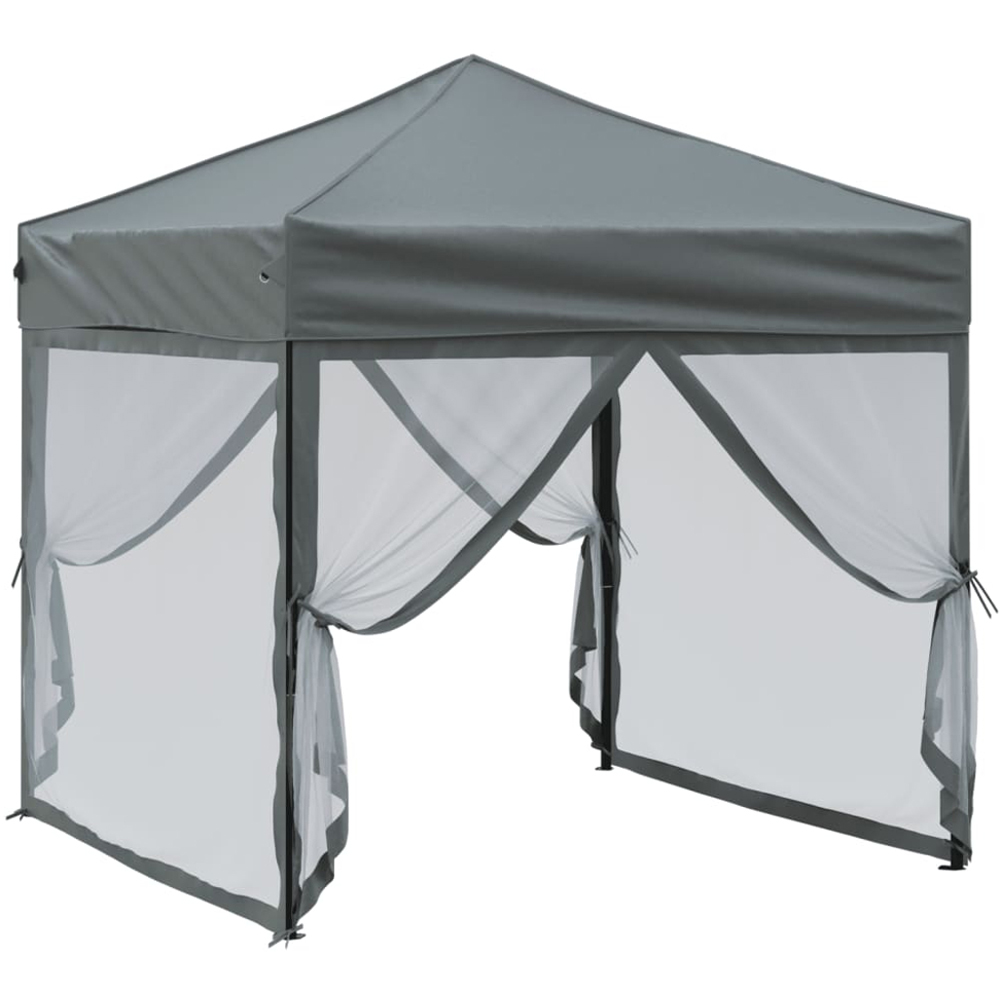 vidaXL 2 x 2m Anthracite Foldable Party Tent with Sidewalls Image 3