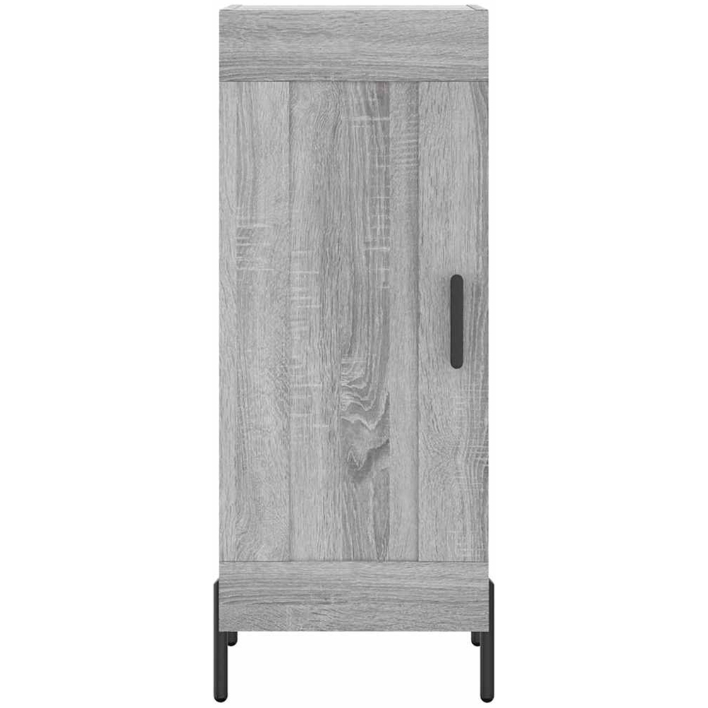 vidaXL 2 Glass and Wood Door Grey Sonoma Tall Highboard Image 8