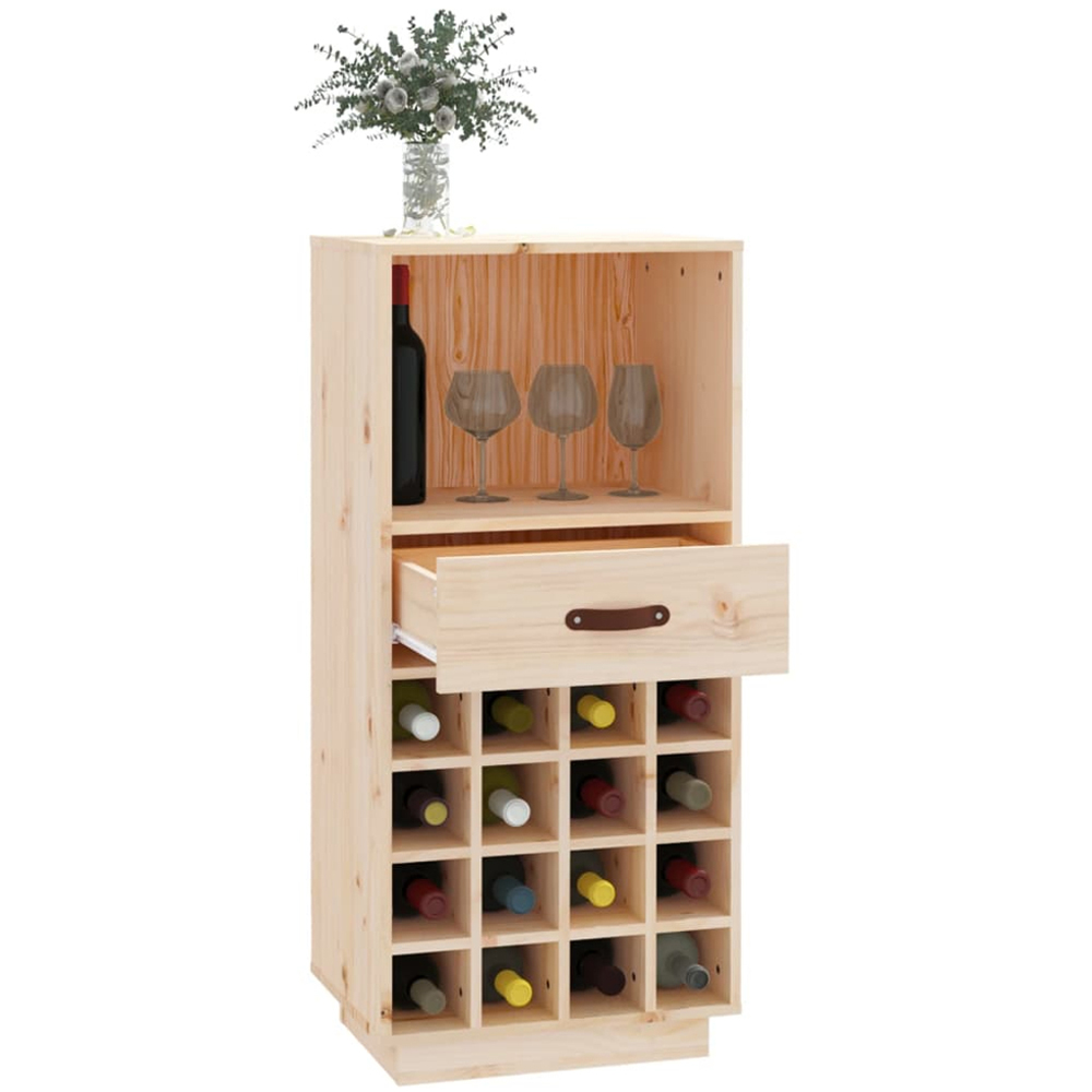 vidaXL Single Drawer Single Shelf 16 Bottle Freestanding Wine Cabinet Image 4