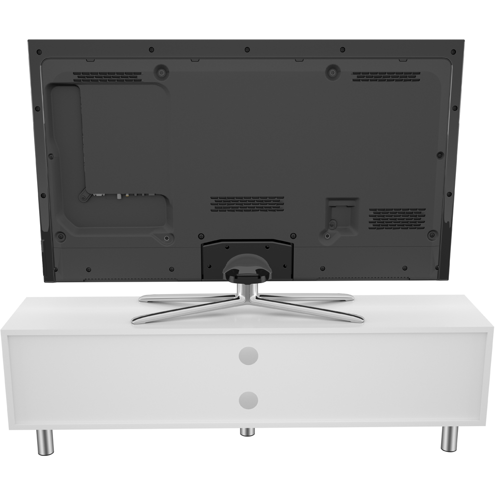 AVF Omaha 2 Door 2 Shelf Walnut and White TV Unit Image 8