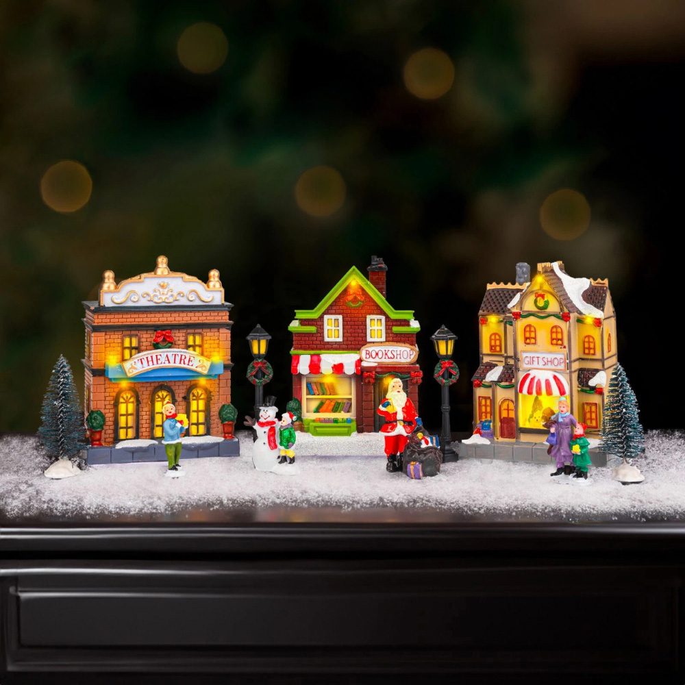 Marco Paul LED Christmas Shop Scene 3 Piece Mini Decoration Set Image 7
