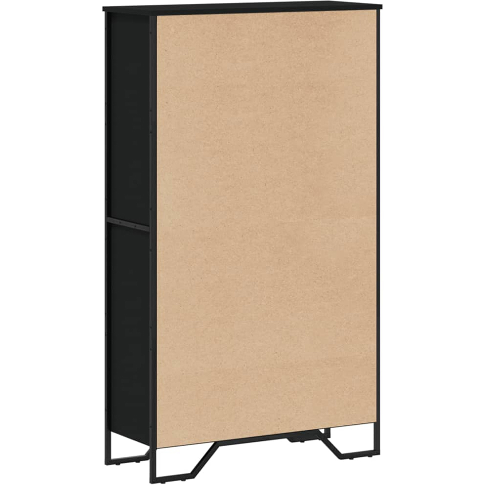 vidaXL 4 Shelf Black Bookcase Image 5