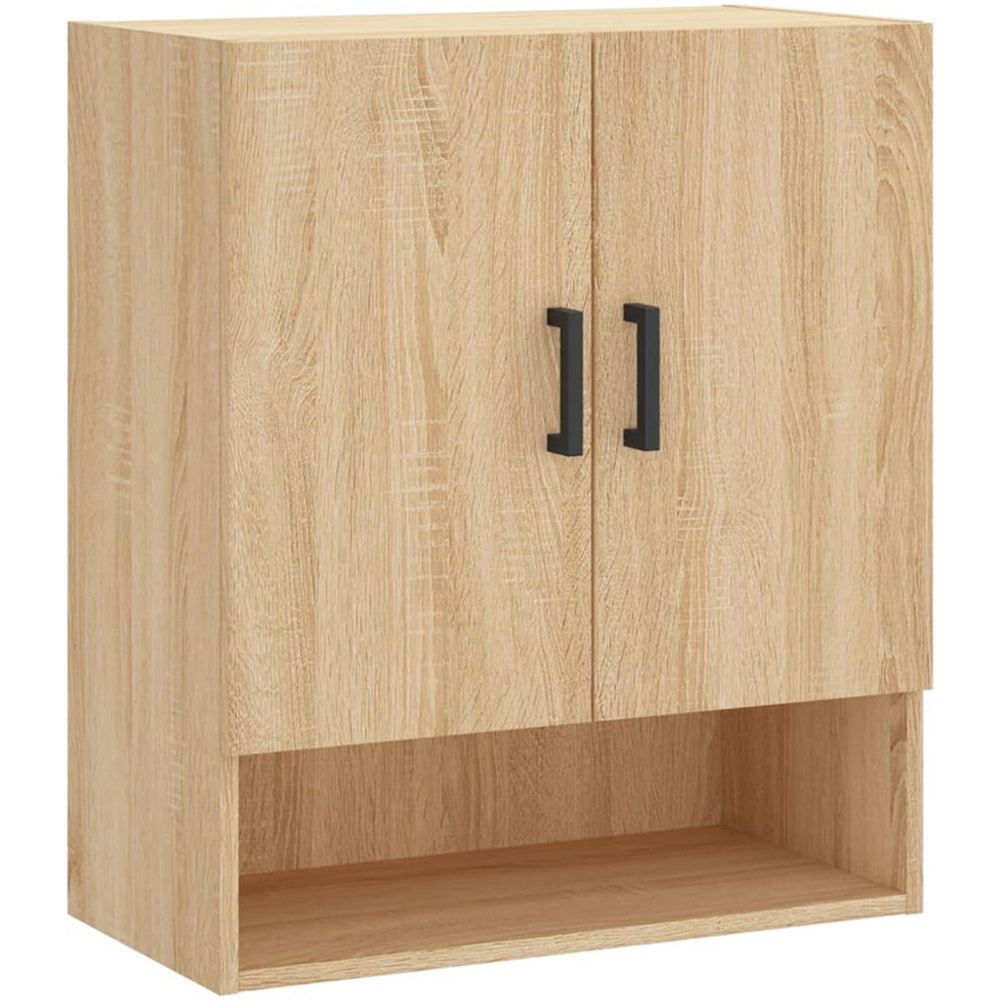 vidaXL 2 Door Single Shelf Sonoma Oak Wall Cabinet Image 2