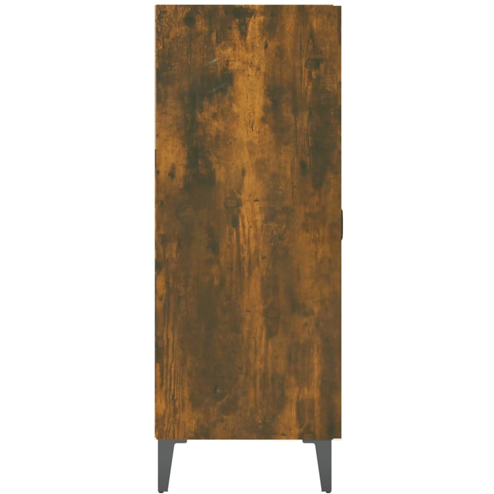 vidaXL Single Door 3 Drawer Smoked Oak Sideboard Image 6