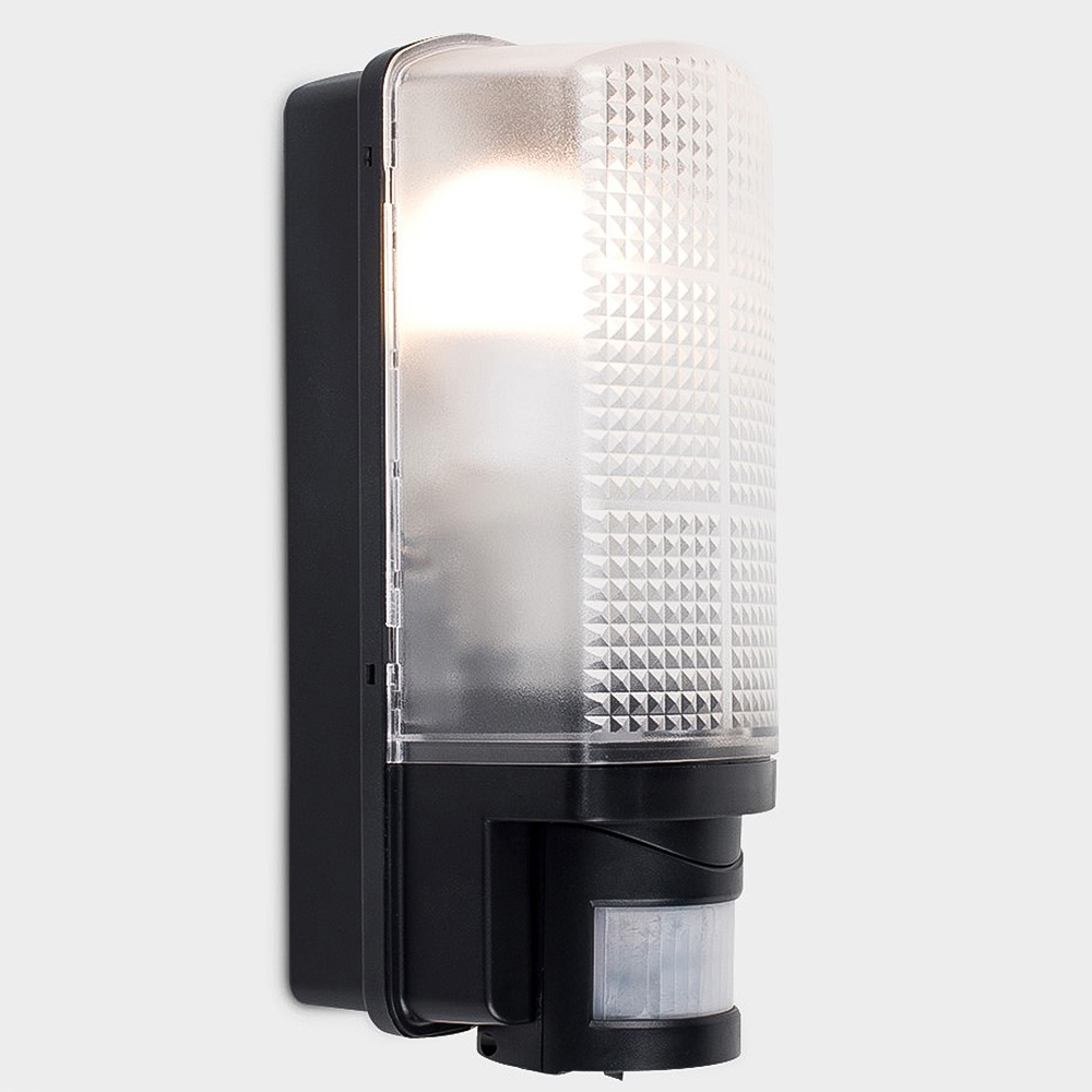 ValueLights Griffin Black Outdoor Wall Bulkhead Light with PIR Motion Sensor Image 5