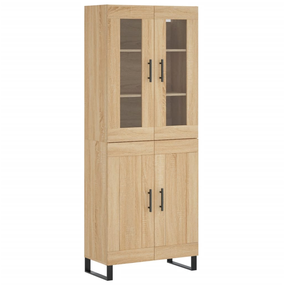 vidaXL 4 Door Sonoma Oak Highboard Image 2