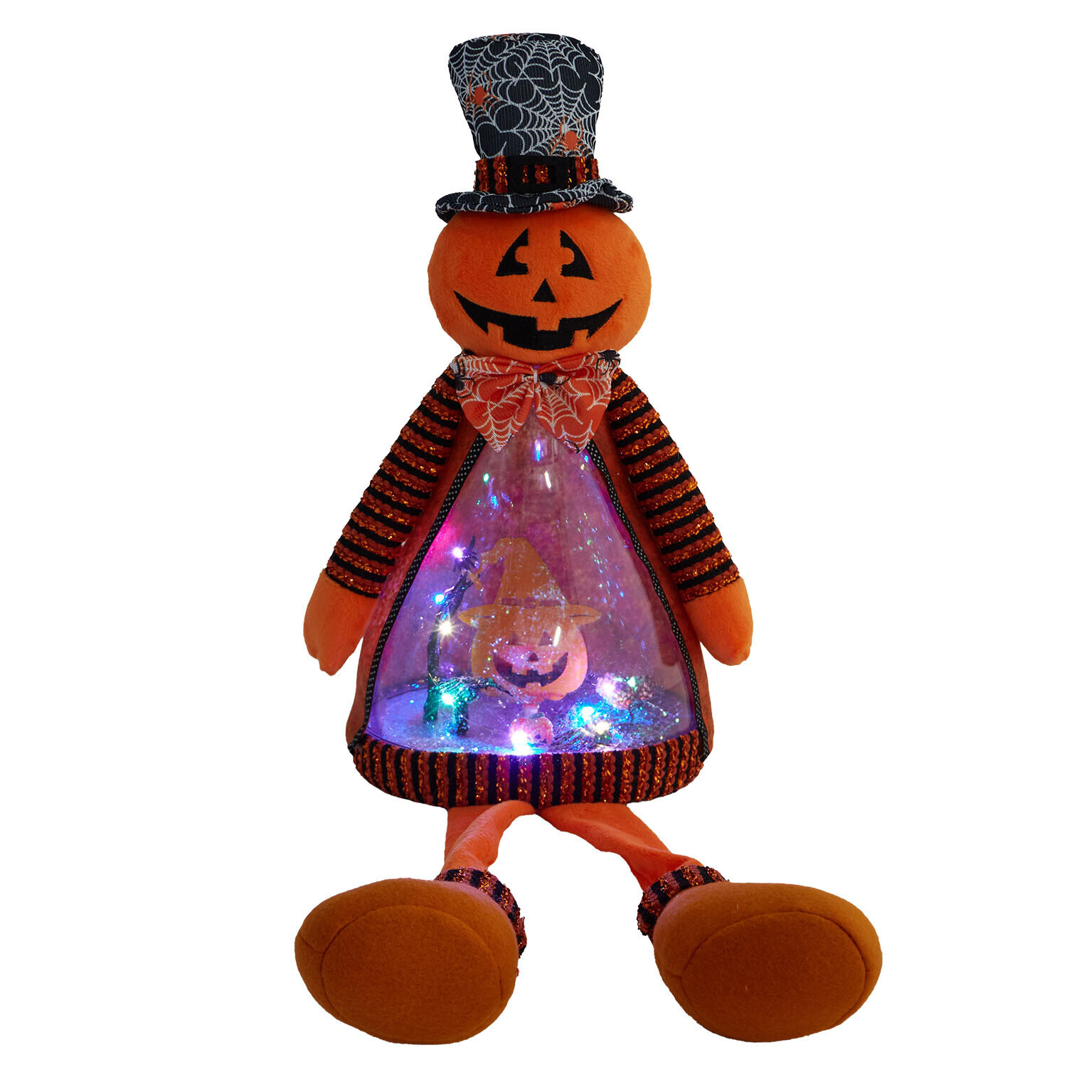 Halloween Sitting LED Pumpkin Scene Image 3