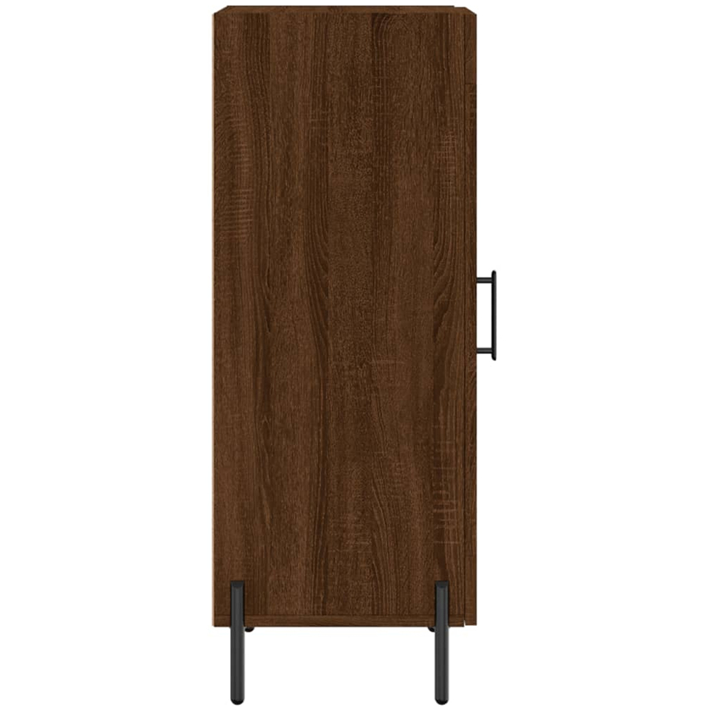 vidaXL Single Glass Door Brown Oak Sideboard Image 7