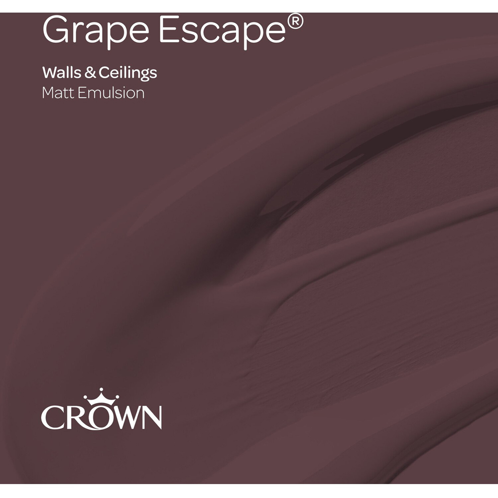Crown Walls and Ceilings Grape Escape Matt Emulsion Paint 2.5L Image 6